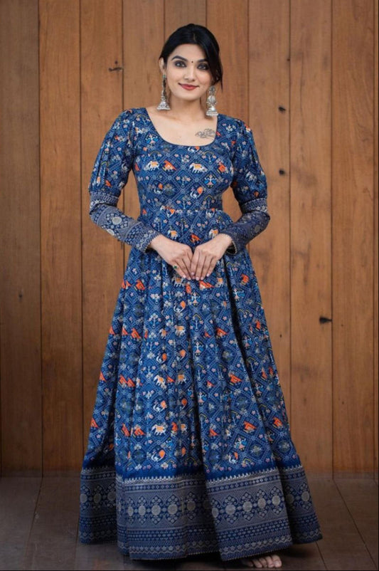 Women Festival & Celebration Multicolour Maxi Dress Gown