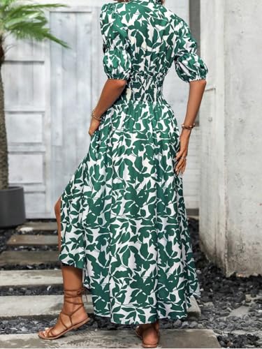 GRECIILOOKS Rayon Fit and Flare Ankle Length One Piece Maxi Bodycon Dresses Midi Dress for Women (GL-WD1219_Green