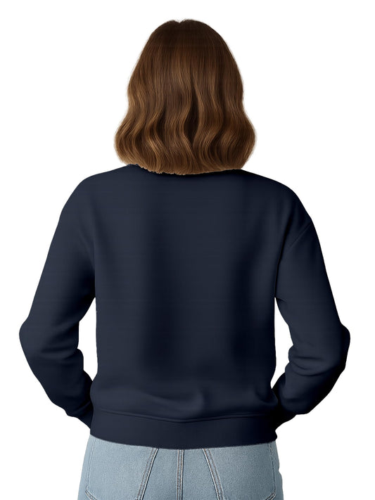 Women’s Premium Cotton Fleece Sweatshirt | Soft Warm Winter Wear | Casual Regular Fit Pullover Girl's Top for Daily Use