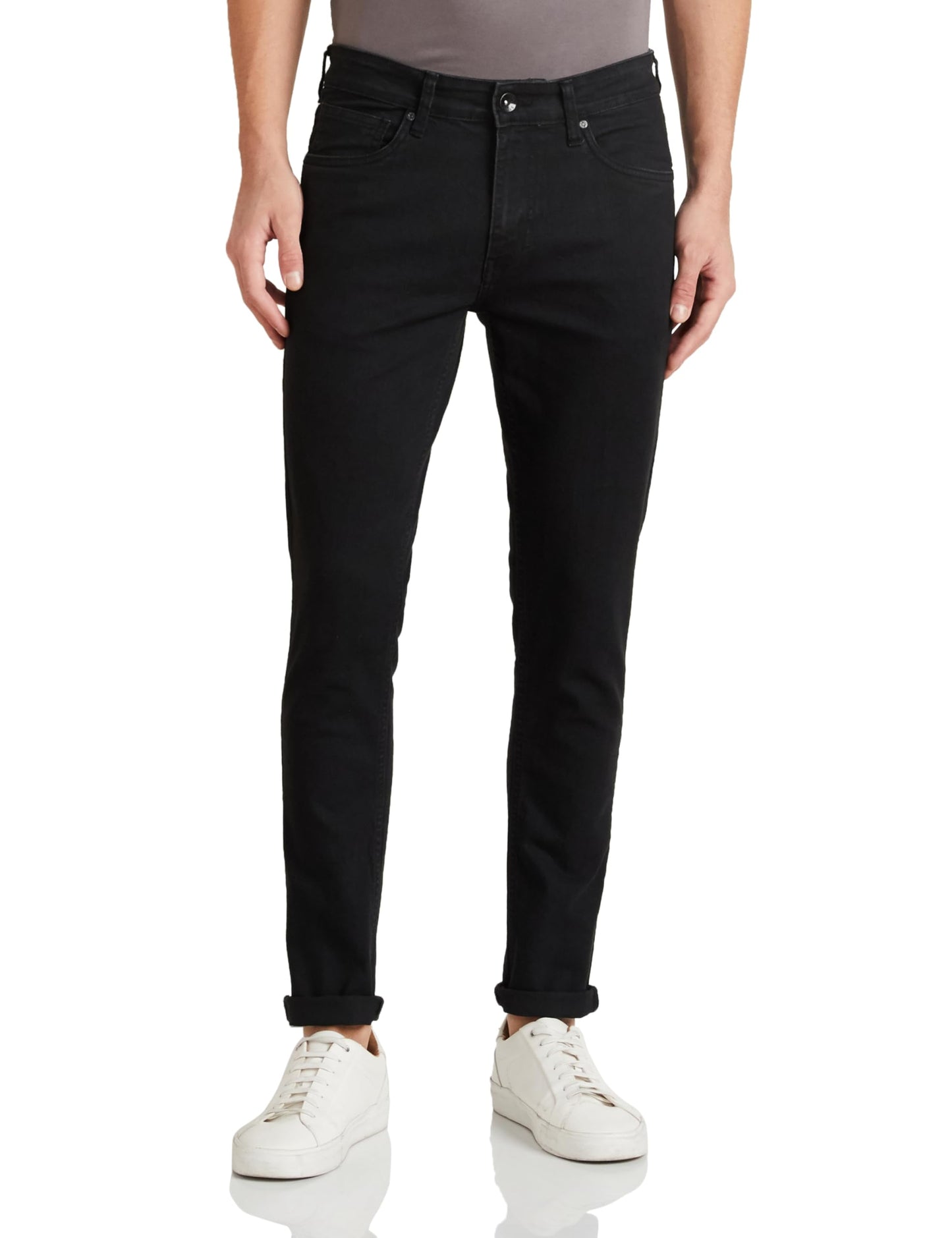 Amazon Brand - Symbol Men's Jet Black Skinny Jeans