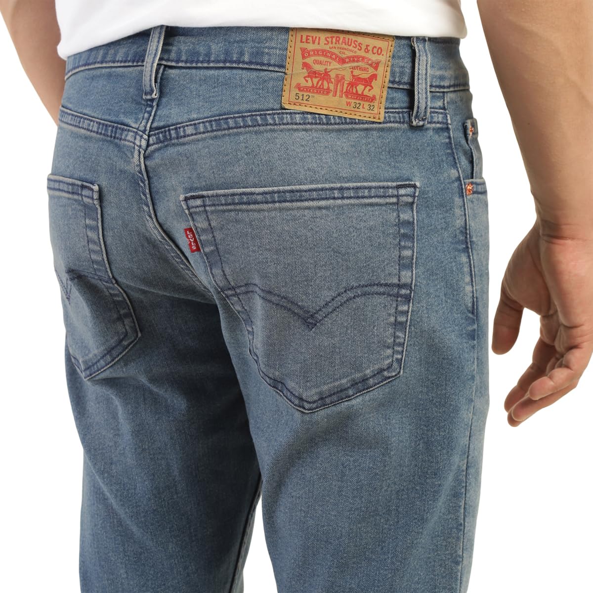 Levi's Men's 512 Slim Tapered Fit Mid-Rise Jeans Light Blue | Rise Style: Mid Rise