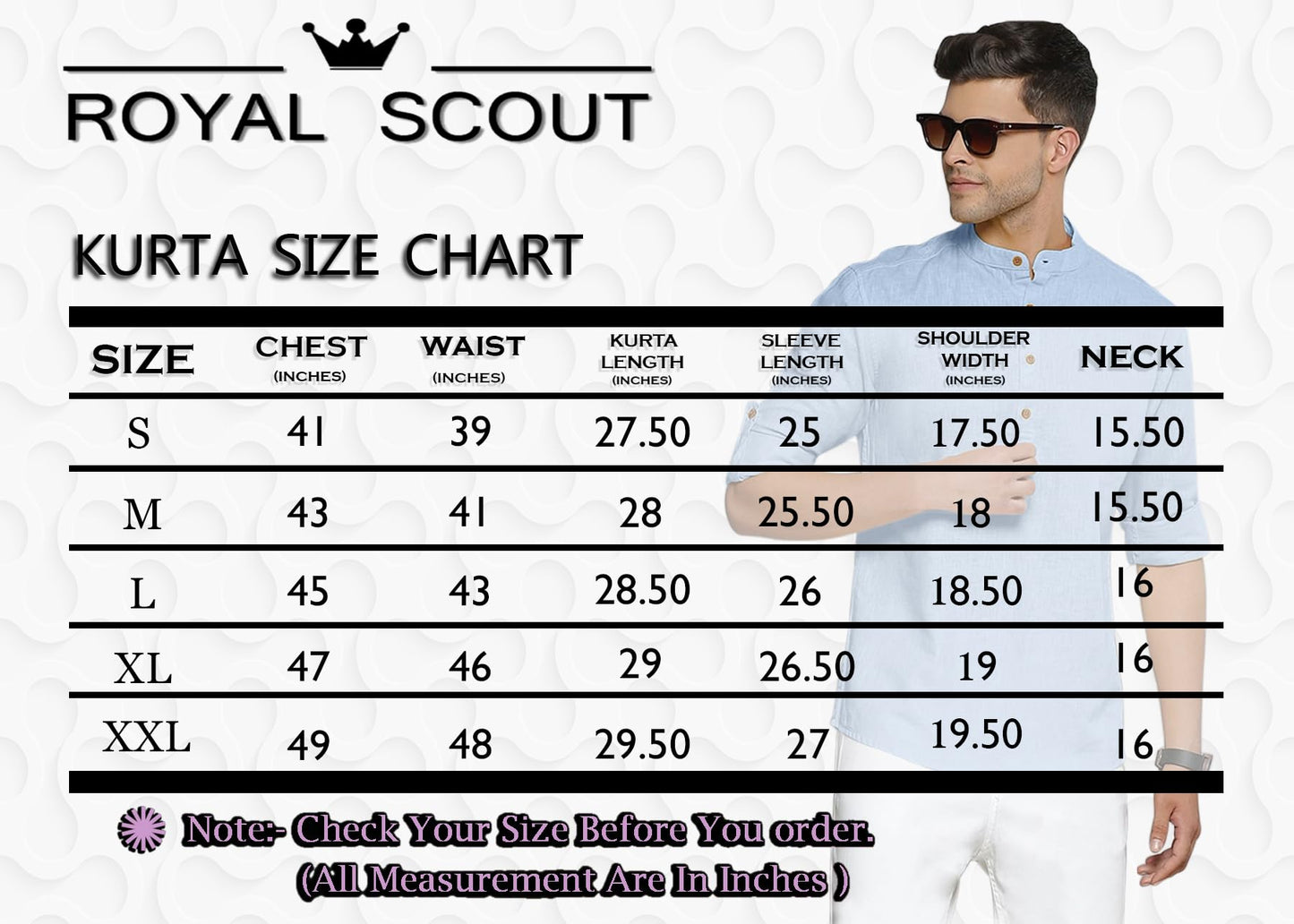 ROYALSCOUT Men's Cotton Polyester Blend Solid Regular Fit Full Sleeve Short Kurta Gold