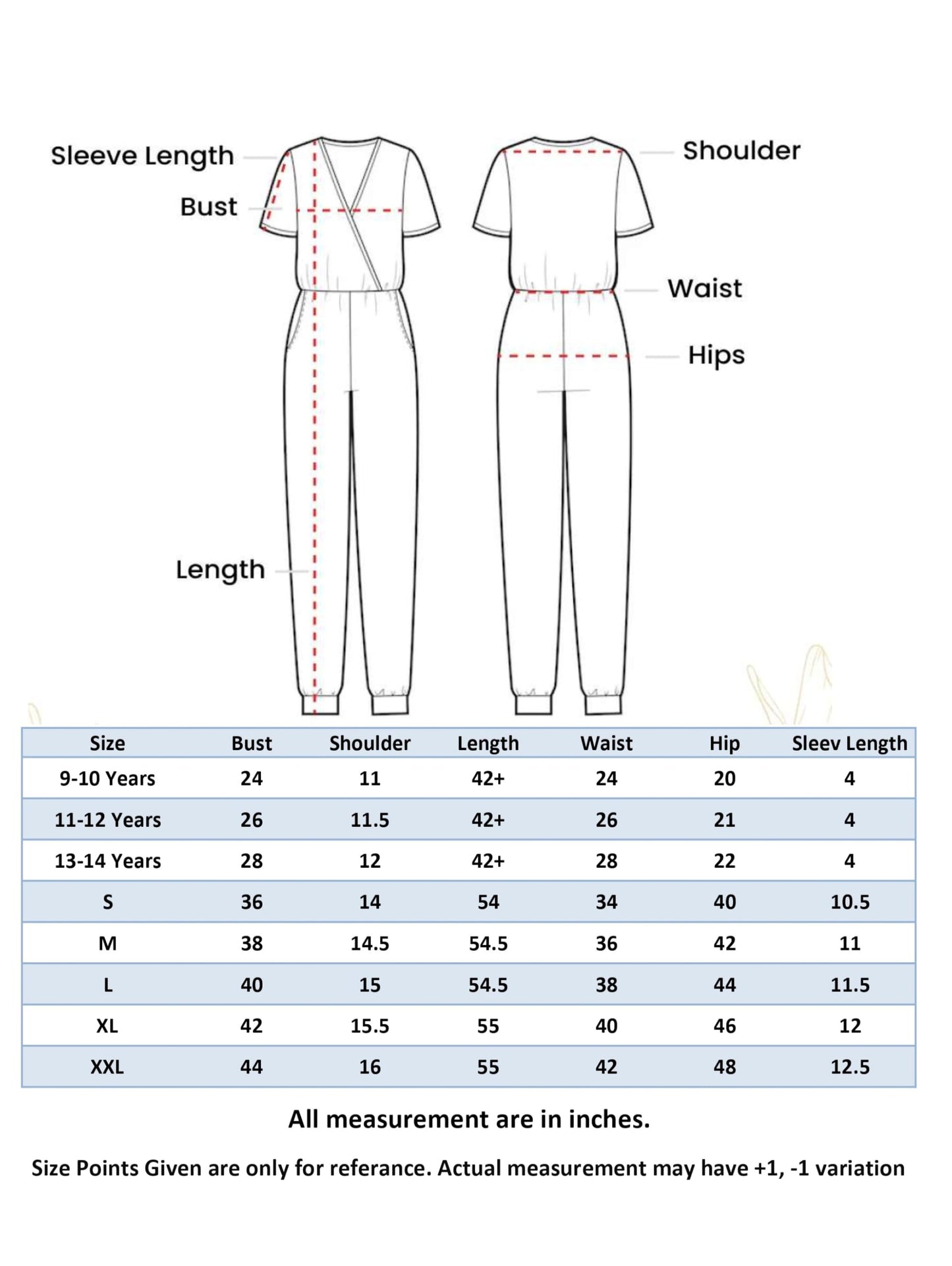 FCV Rayon Printed Jumpsuit for Women (Blue)