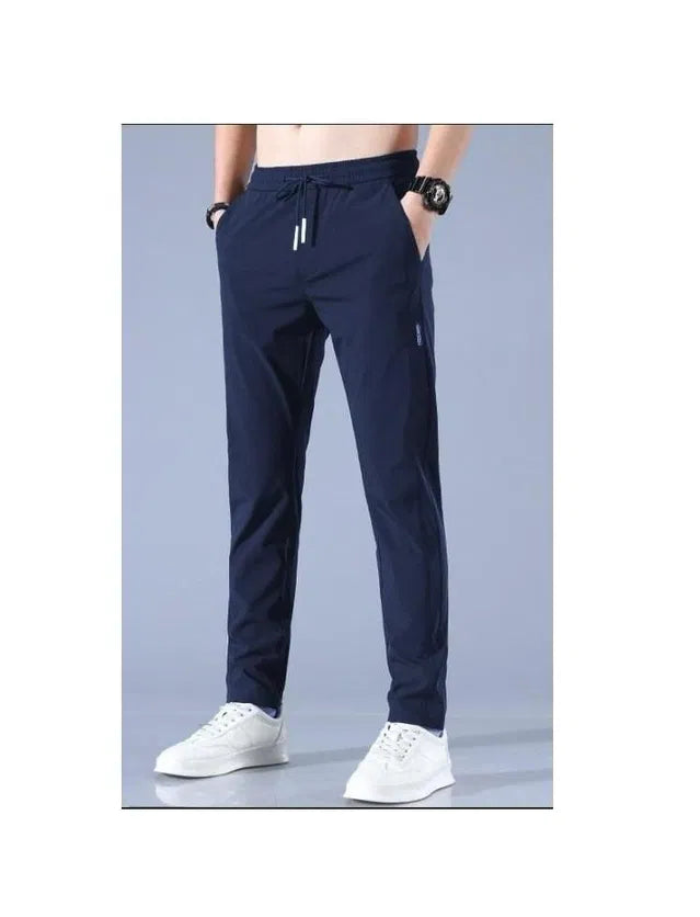 Men's Lycra Navy Blue Track Pant