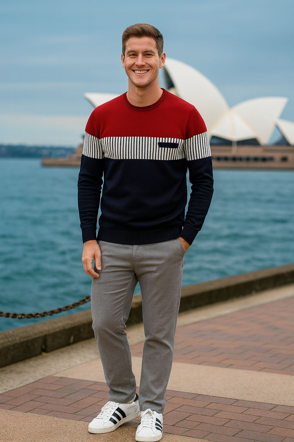 Men’s Cotton Blend Red & Black Color Block Full Sleeves T-Shirt – Streetwear & Casual Wear Essential