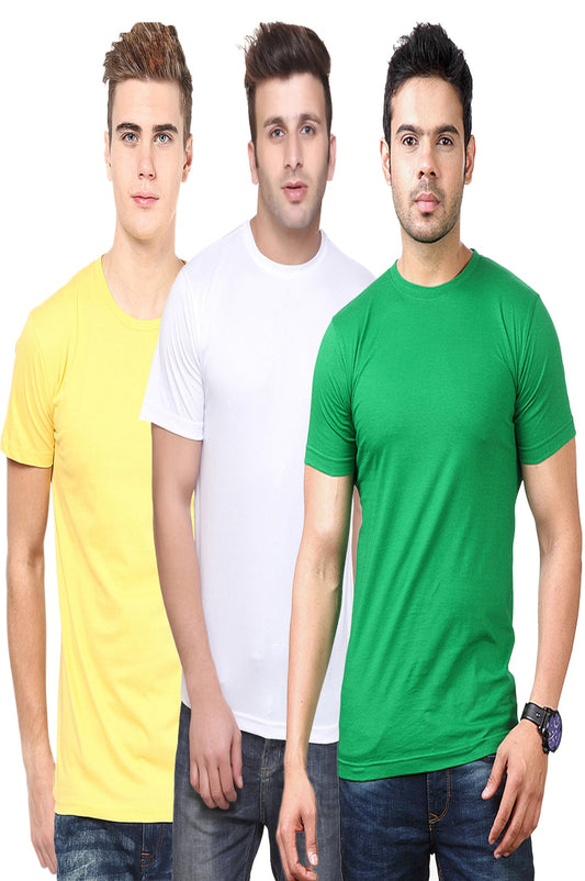 Ketex Round Neck Men's Polyester Blend Dry-fit T-Shirts - Pack of 3