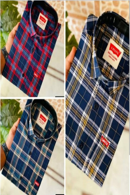 Men's Cotton Casual Check Shirts - Assorted Pack of 3