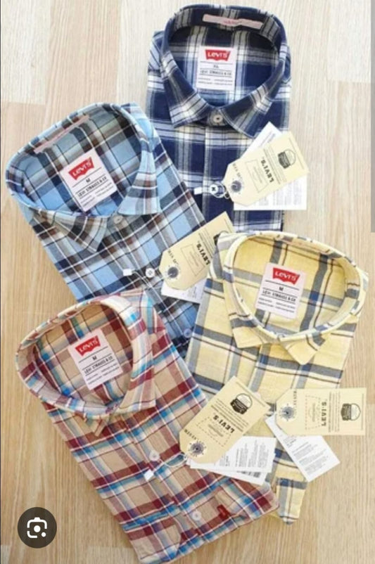 Men's Cotton Casual Check Shirts - Assorted Pack of 4