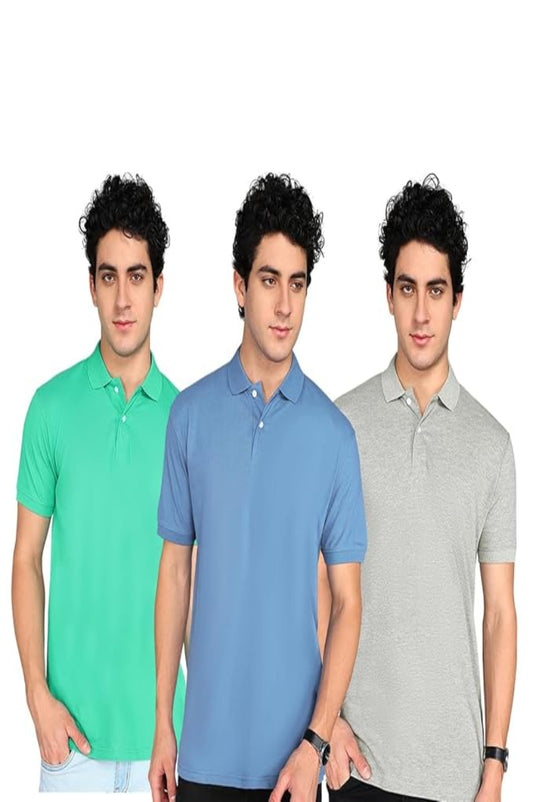 Men's Assorted Polo T-Shirt - Pack of 3