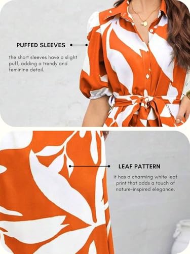 GRECIILOOKS Rayon Fit and Flare Below The Knee One Piece Maxi Bodycon Dresses Midi Dress for Women (GL-WD1214_Orange)