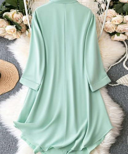 Leriya Fashion Womens Rayon Women Western Dresses Regular Fit Fit and Flare (LF-WD1102_Pista_3XL)