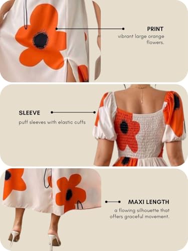 GRECIILOOKS Women Dress | Summer Dress (in, Alpha, L, Orange)