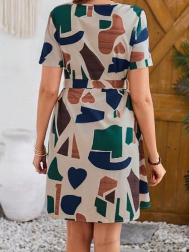 Leriya Fashion Women's Rayon Casual Above The Knee Western Dress (LF-WD1193-01_Multicolour-1_M)