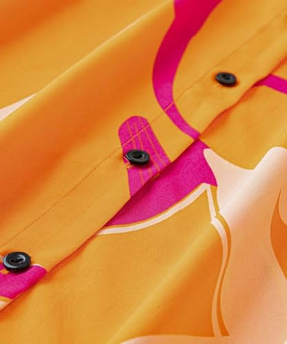 Leriya Fashion Women Dress | One Piece Dress | Beach Dress for Women (Xx-Large, Orange, Midi)