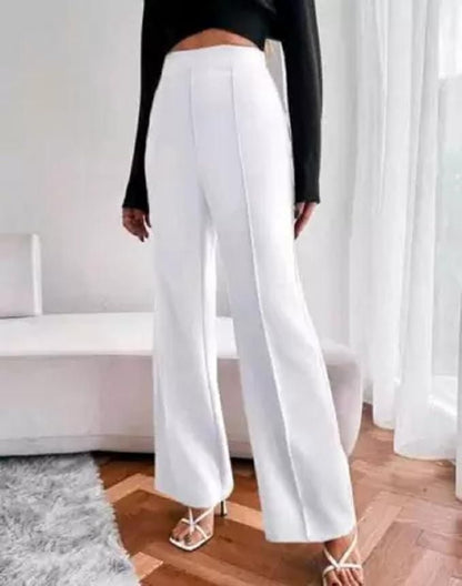 Women Classic Stylish White Trousers