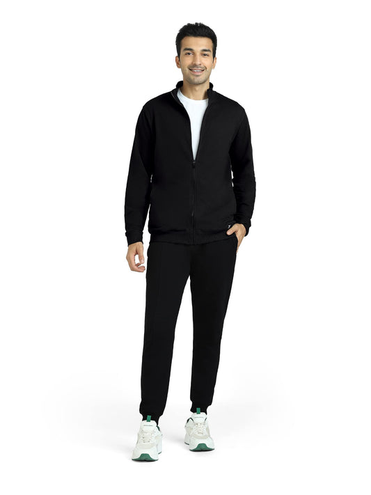 Men's Regular Lightweight Black Jacket - Stylish Casual Light Winter Jacket