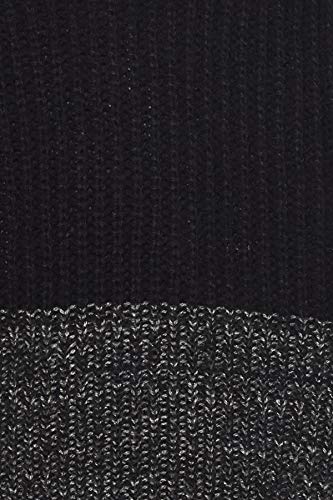 Men's Round Neck Acrylic Striped Black Sweater - Stylish Casual Winter Wear