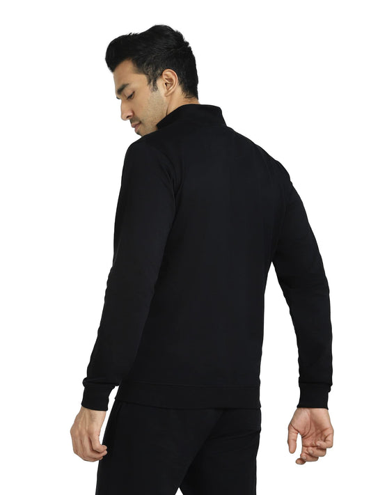 Men's Regular Lightweight Black Jacket - Stylish Casual Light Winter Jacket