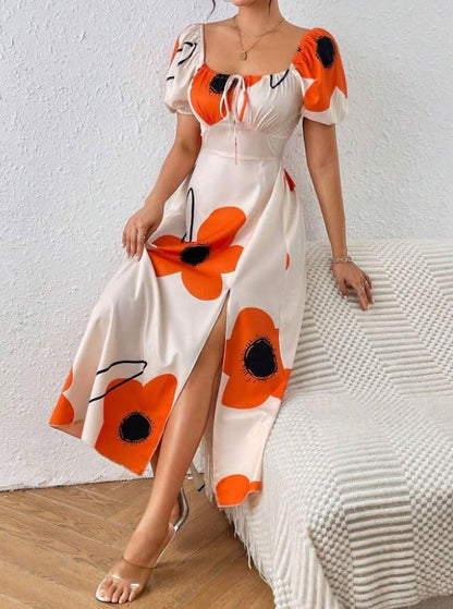 GRECIILOOKS Women Dress | Summer Dress (in, Alpha, L, Orange)