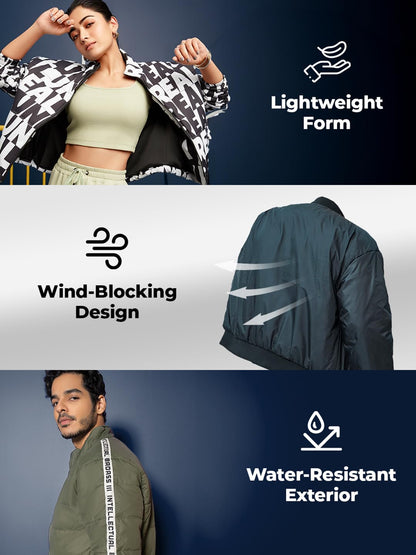 Men's Color Block Black Stand Collar Neck Long Sleeve Oversized Fit Varsity Jacket