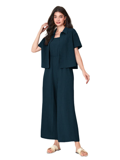 TOPLOT Jumpsuit for Women || Coordset for women || Co ord Western (Jump-Suit-5225-Teal-XL)