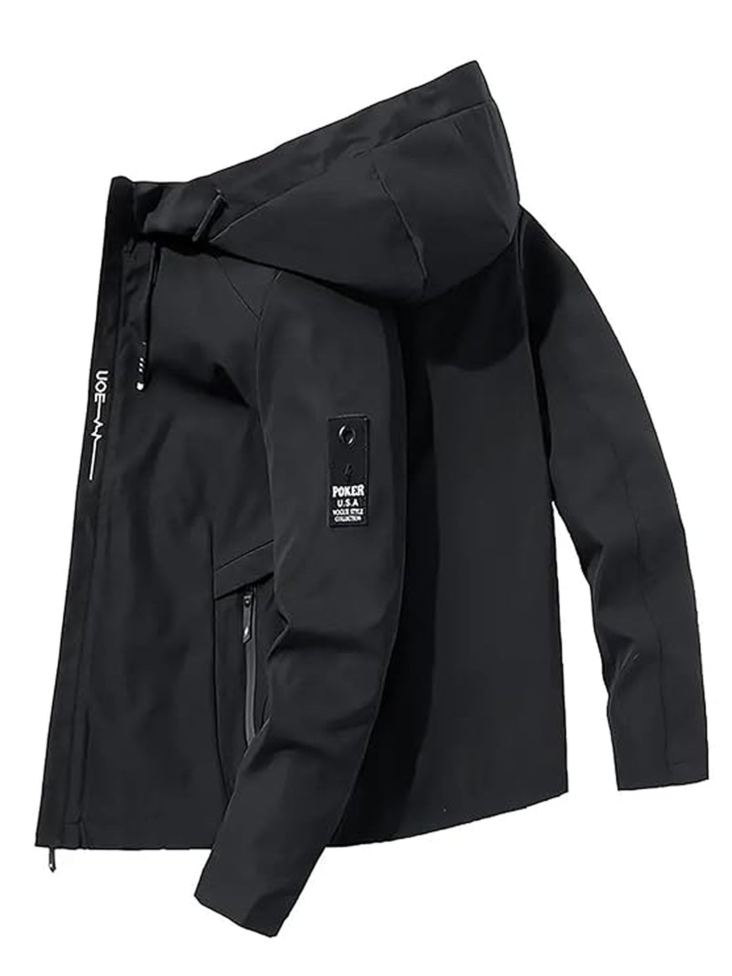 Men's Regular Fit Lightweight Outerwear Black Winter Jacket - Stylish Casual Winterwear