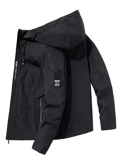 Men's Regular Fit Lightweight Outerwear Black Winter Jacket - Stylish Casual Winterwear