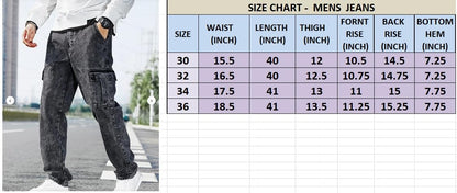 Men Jeans || Jeans for Men || Cargo Jeans (Q-04-05) (in, Numeric, 34, Blue)