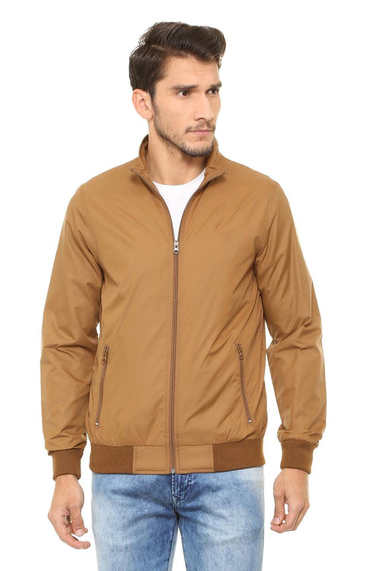 Men's Polyester Windcheater Brown Jackets - Casual Winterwear | Windbreaker Jacket