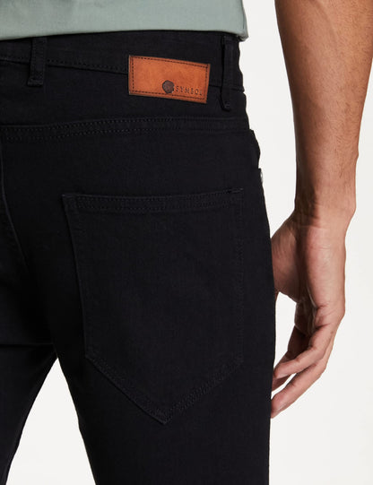 Amazon Brand - Symbol Men's Jet Black Skinny Jeans