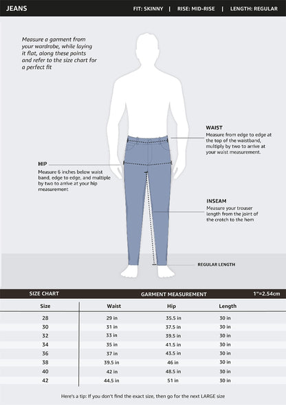 Amazon Brand - Symbol Men's Jet Black Skinny Jeans