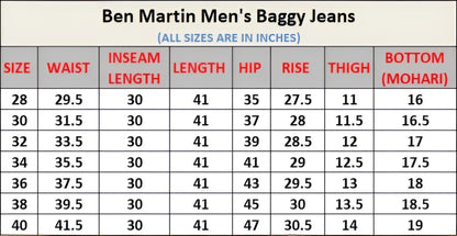 Ben Martin White Men Jeans || Baggy Fit Jean's for Man || Loose Fit High Rise Denim || Stretchable Casual Wear Jean,s || Dance Rap Rapping Style Pant for Men || Denim Cotton Jeans