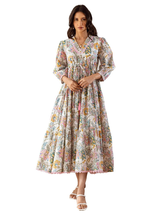 GRECIILOOKS Rayon Below The Knee One Piece Maxi Bodycon Dresses Midi Dress for Women (GL-WD1231_Multicolor