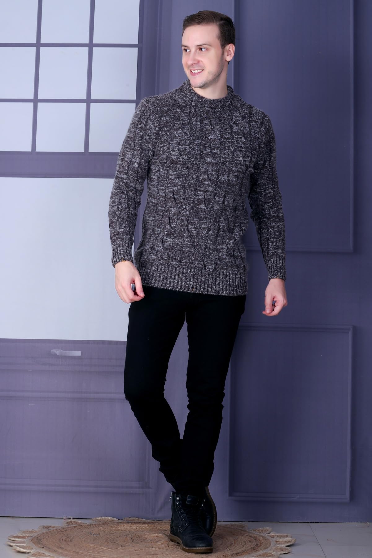 Men's Sweater's Winter Wear Round Neck Full Sleeve Woolen Knitted Pullover