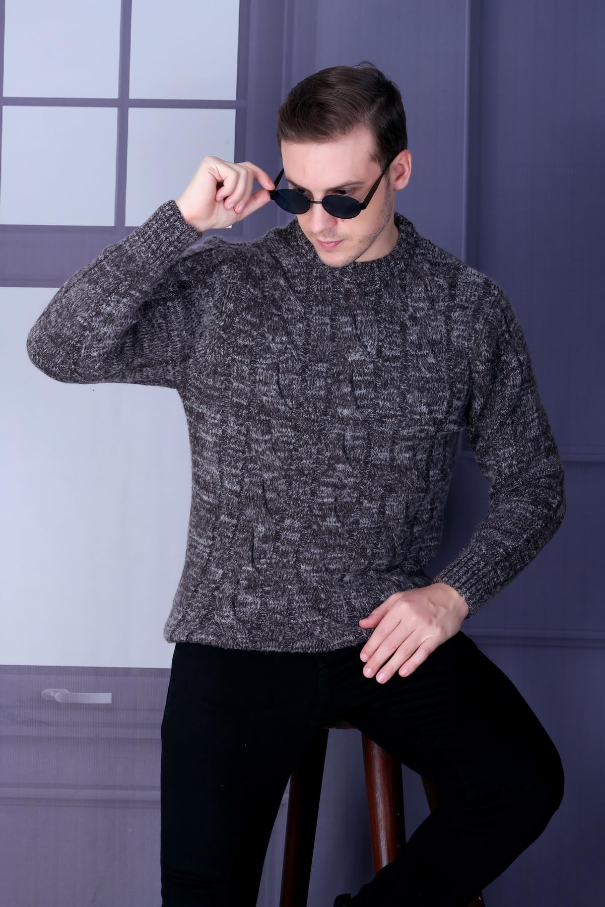 Men's Sweater's Winter Wear Round Neck Full Sleeve Woolen Knitted Pullover