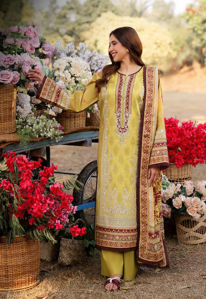 ANNI DESIGNER Women's Rayon Viscose Printed Straight Pakistani Suits for Women Kurta Set - Zakariya Yellow