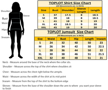 TOPLOT Jumpsuit for Women || Coordset for women || Co ord Western (Jump-Suit-5225-Teal-XL)