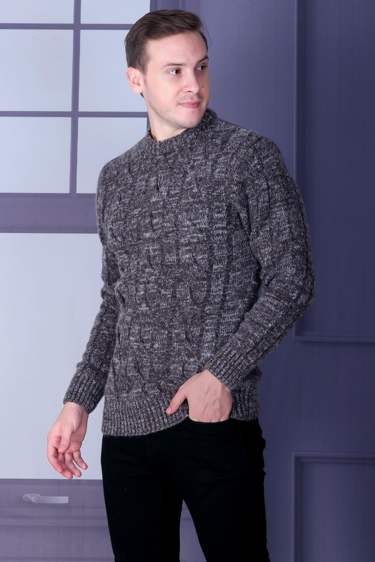 Men's Sweater's Winter Wear Round Neck Full Sleeve Woolen Knitted Pullover