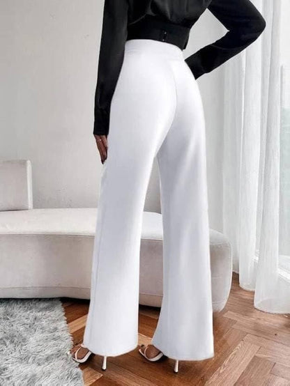 Women Classic Stylish White Trousers