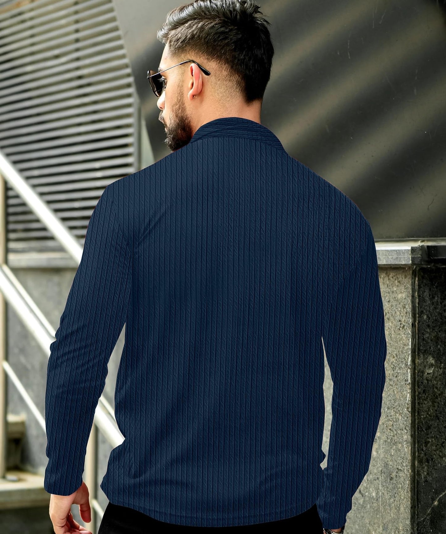 Men's Quarter Zip Cable Knit Pattern Full Sleeve Pullover - Wear Your Attitude