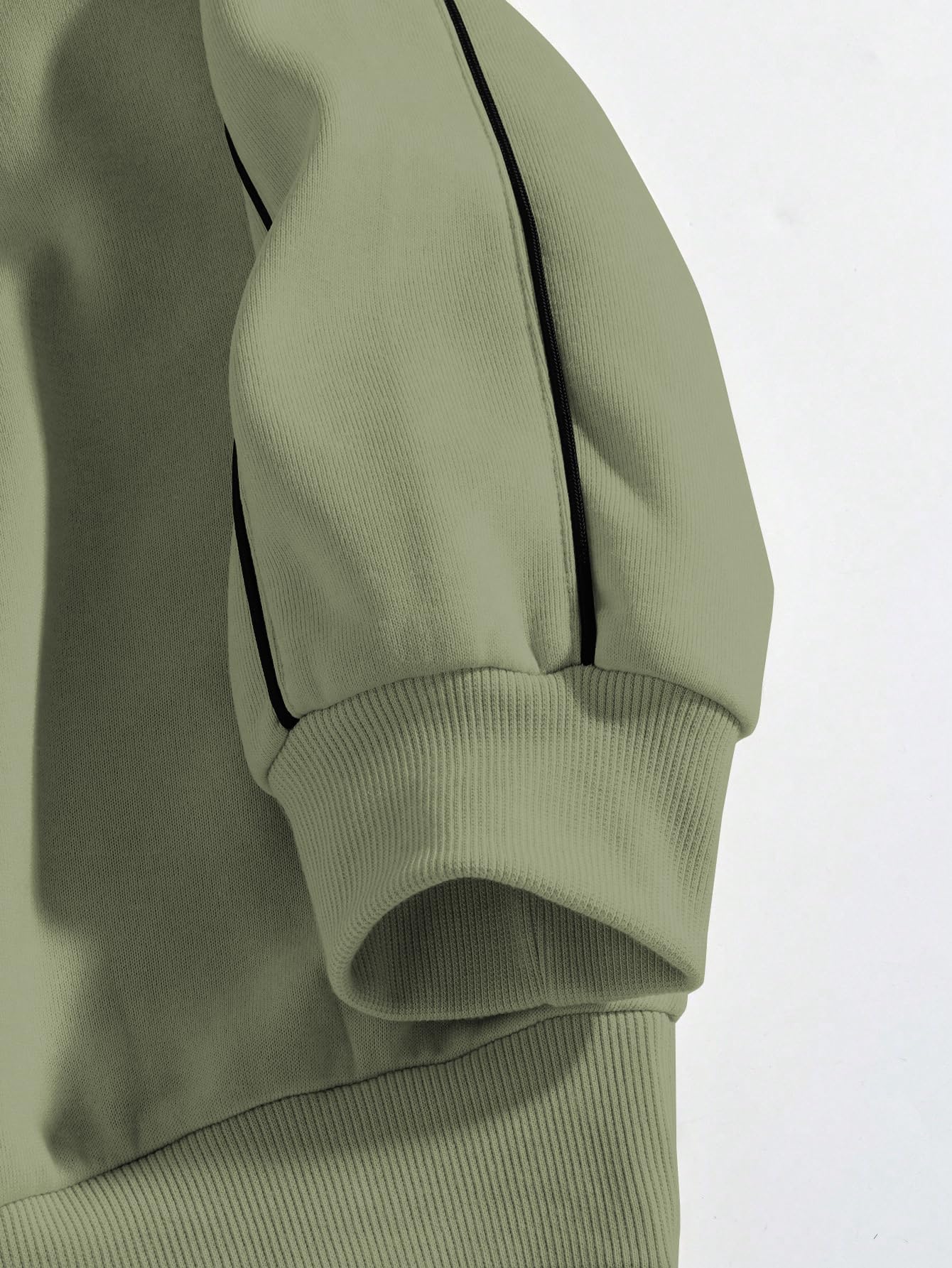 Women's Printed Oversized Green Sweatshirt – Casual Streetwear Winter Style for Women