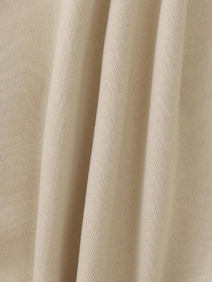 Women's Fleece Round Neck Regular Fit Beige Sweatshirt - Casual Winter Wear