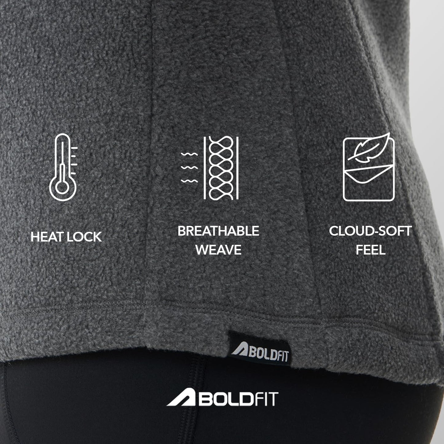 Women Half Zipper Top Grey Sweatshirt | Heavy Fleece Sweatshirt | Natural Insulation Winter Wear | Anti Pilling Pullover