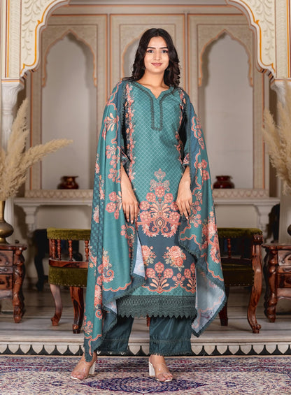 Vbuyz Women's Silk Blend Salwar Suit (VF-KU-2074-SKD-36-36_Green