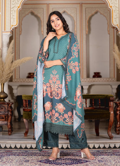 Vbuyz Women's Silk Blend Salwar Suit (VF-KU-2074-SKD-36-36_Green