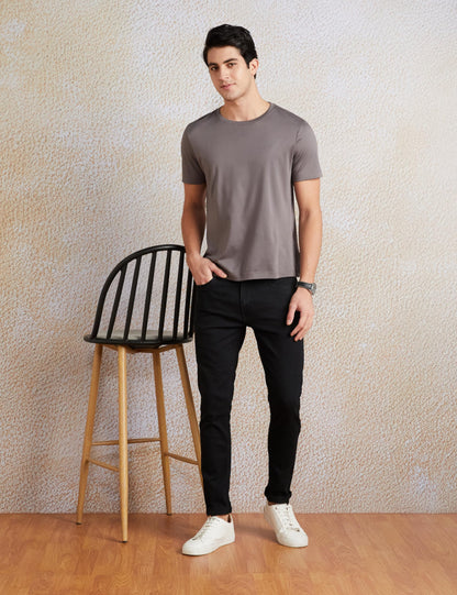 Amazon Brand - Symbol Men's Jet Black Skinny Jeans