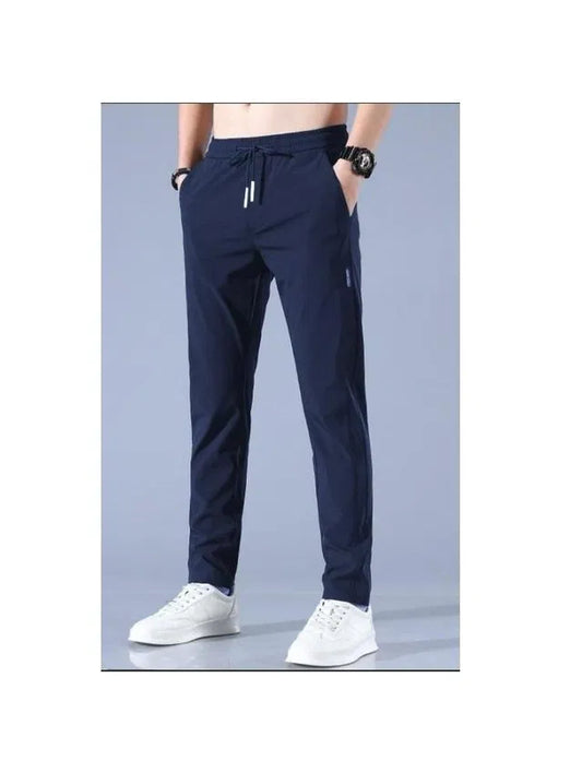 Men's Lycra Navy Blue Track Pant