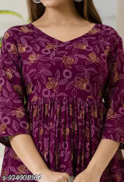 Women's Printed Purple Co-Ord Set